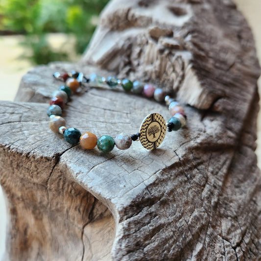 Juthur Bracelet: Silver & Indian Agate Stones