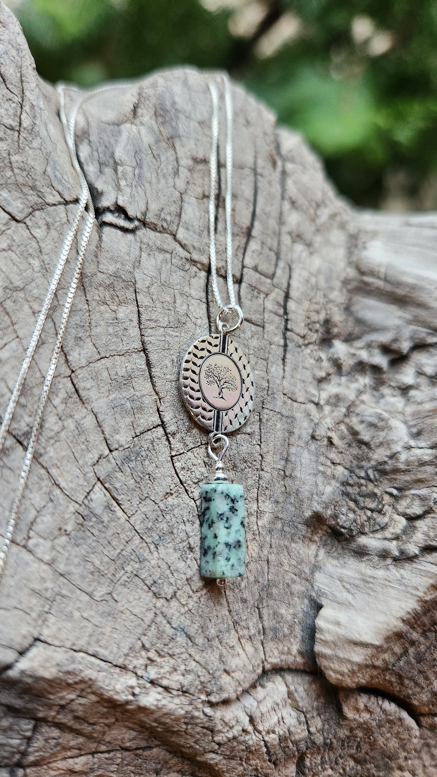 Juthur Necklace: Silver and African Turquoise Stones