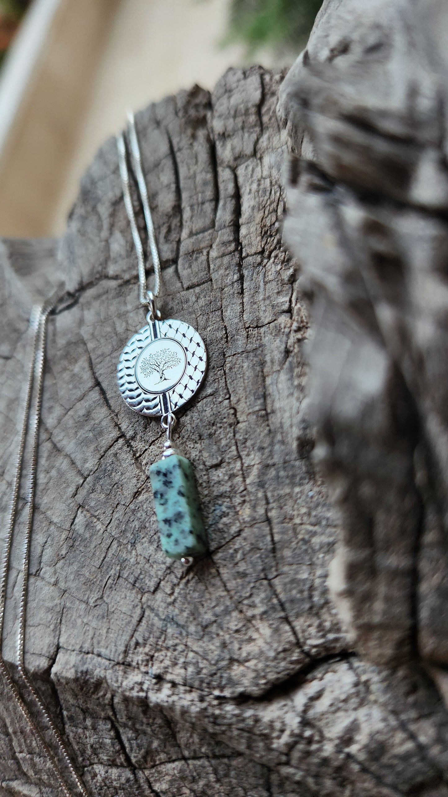 Juthur Necklace: Silver and African Turquoise Stones