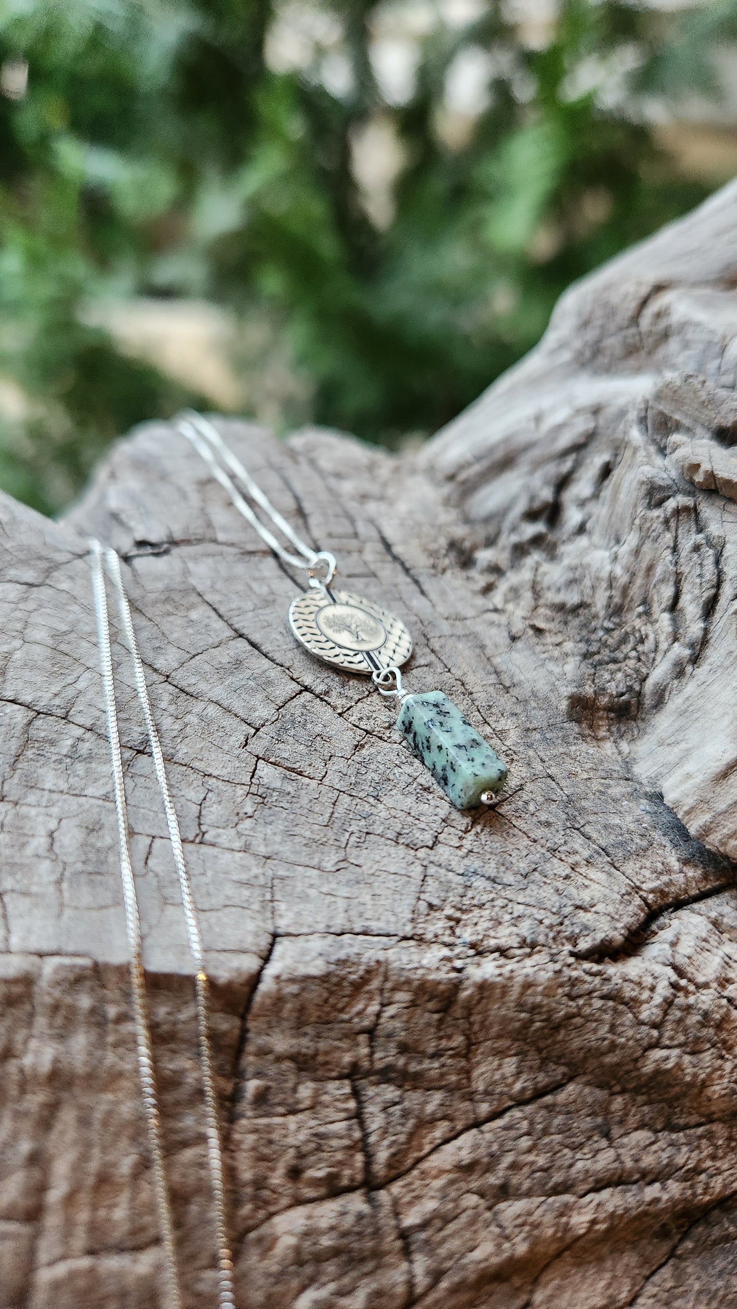 Juthur Necklace: Silver and African Turquoise Stones