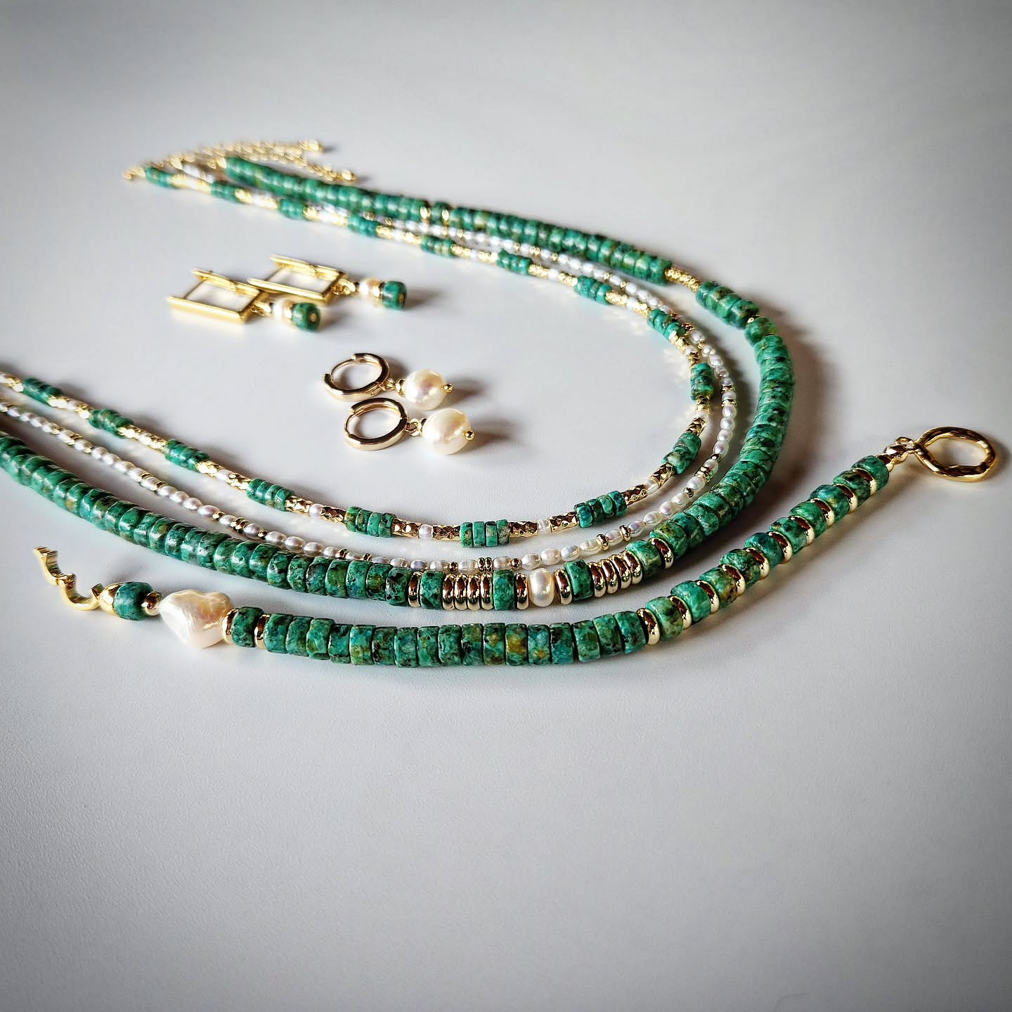 Natural Pearl Earrings with 14K Gold Plating